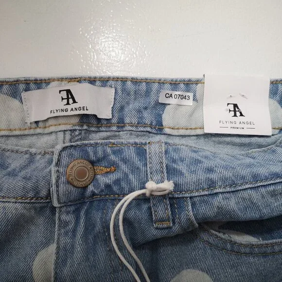 NWT Flying Angel Premium Ladies Size 13/31 Wide Straight Leg High Rise Fit Jeans - Picture 3 of 11